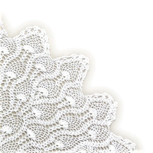 Harris White Hand Made Lace Tablecloth 91 cm (36") Round - Image 3