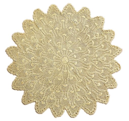 Harris Cream (ecru) Hand Made Lace Tablecloth 91 cm (36") Round