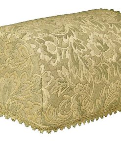 FLORAL MATELASSE 6 Arm Covers and 5 Chair Backs Green
