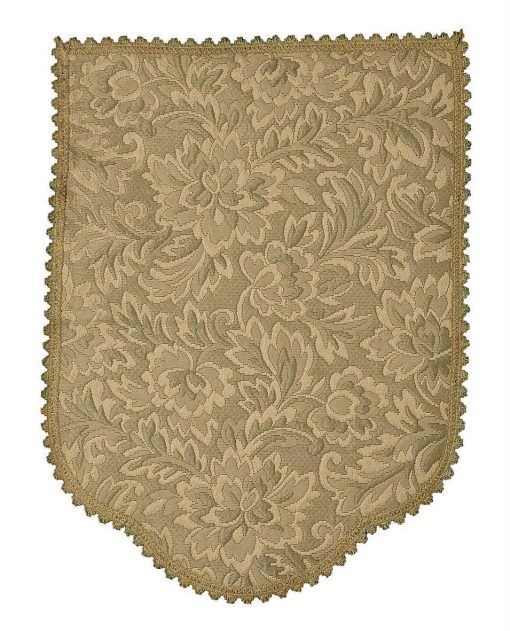 FLORAL MATELASSE 6 Arm Covers and 5 Chair Backs Green - Image 3