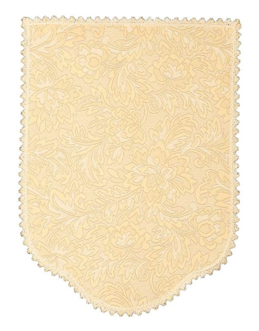 FLORAL MATELASSE 6 Arm Covers and 5 Chair Backs Cream - Image 3