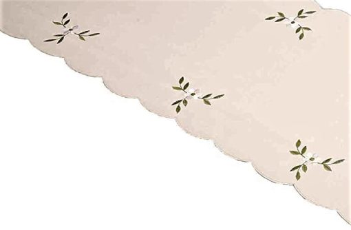 FIONA - Embroidered Red Poppy Table Runner - Image 3