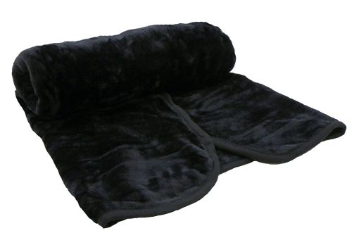 Super Soft Faux Fur Throws - Double Black 150x200CM (59x78")