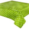 LIME GREEN POLKA DOT - Vinyl Tablecloth 137 cm (54" Wide)