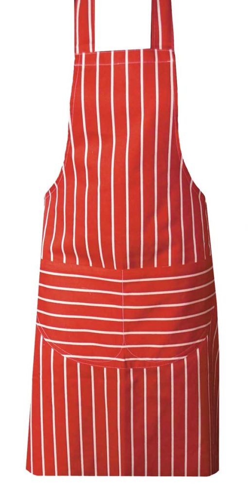 Butchers Stripe Apron for Men and Women, Full Length With Pocket - Image 8