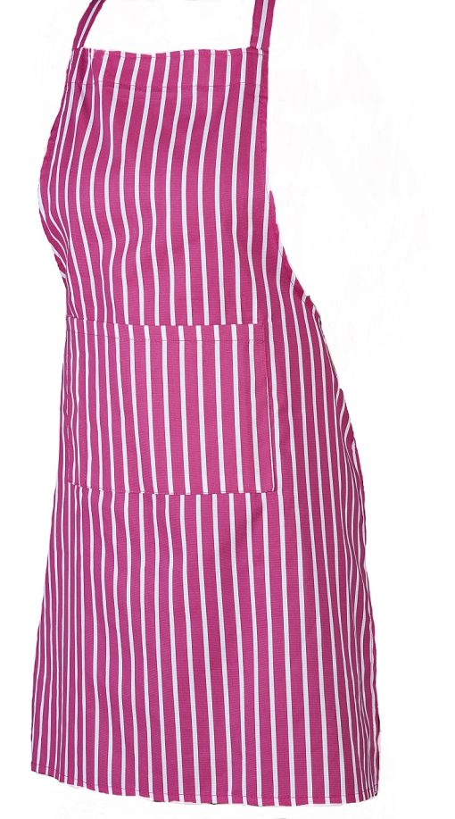 Butchers Stripe Apron for Men and Women, Full Length With Pocket - Image 3