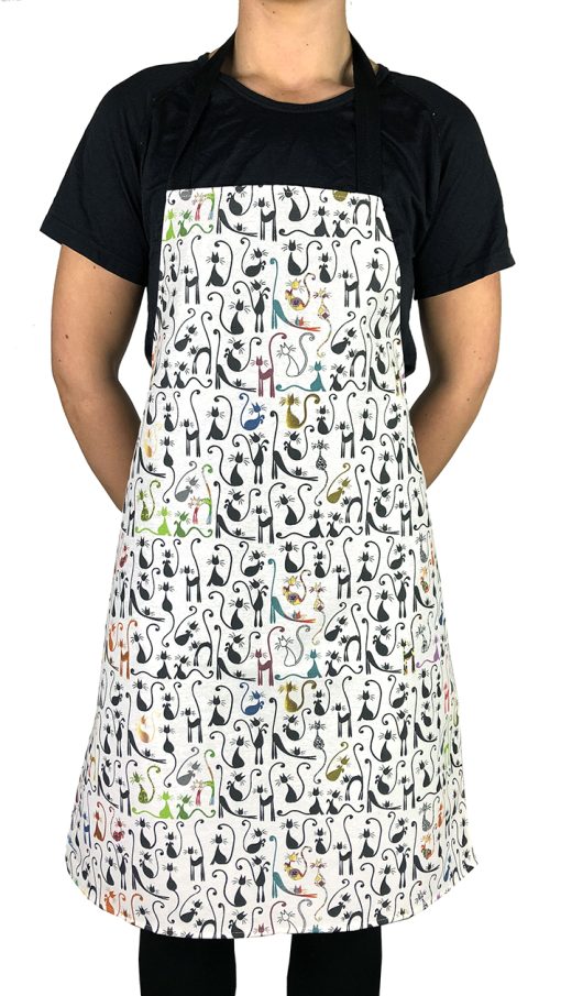Full Length Apron Wipe Clean and Water Repellant Soft Acrylic Coated Cotton Plastic Free - Image 8