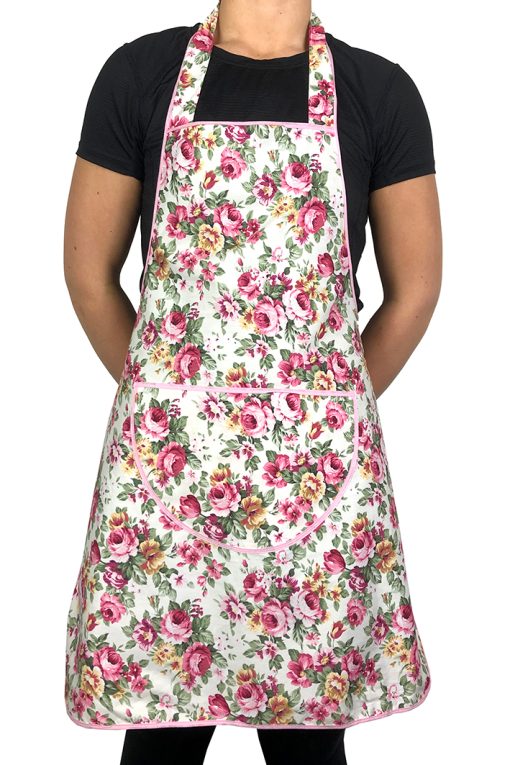 Retro Full Length Pinafore Aprons in O/S Size with Pocket 100% cotton Made in Britain - Image 2