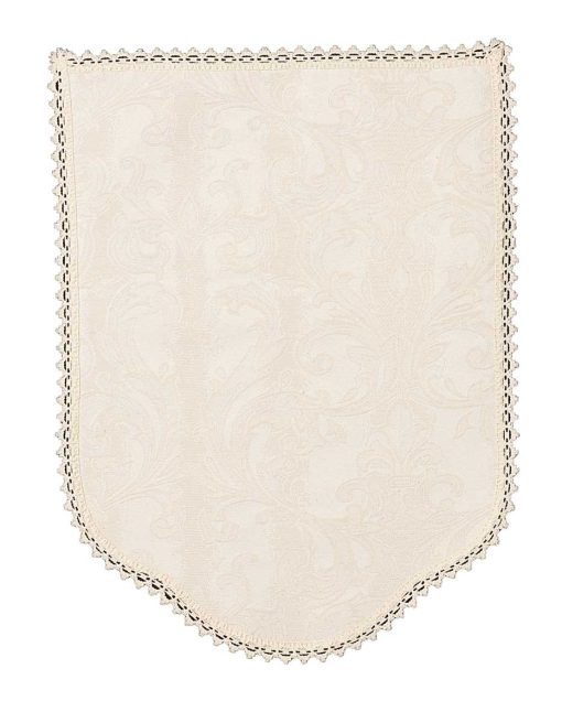 LOUISE 6 Chair Arm Covers and 5 Chair Backs Cream with 2.5cm (1") Lace Edge - Image 3