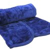 Super Soft Faux Fur Throws -King Size Blue 200x240CM (79x94)