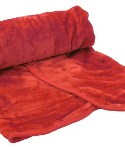 Super Soft Faux Fur Throws - Double Red 150x200CM (59x78")