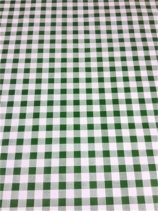 GINGHAM CHECK GREEN - Vinyl Tablecloth 137 cm (54" Wide) - Image 2