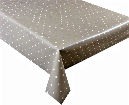 Extra wide beige polka dot