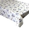 ESPRESSO Coffee Cups with script on cream Oilcloth Tablecloth, Coated Cotton Sold in Half Metres 137cm (54") Wide