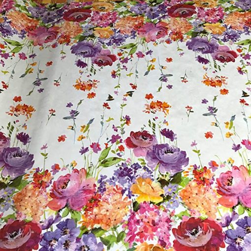 Water Colour Country Flowers Vinyl Tablecloth 137 cm (54" Wide) - Image 2