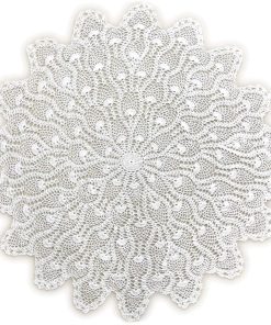 Harris White Hand Made Lace Tablecloth 91 cm (36") Round
