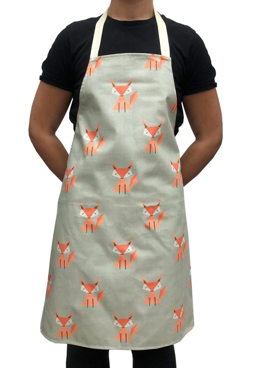Full Length Apron Wipe Clean and Water Repellant Soft Acrylic Coated Cotton Plastic Free - Image 2