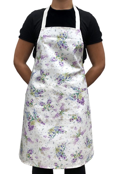 Full Length Apron Wipe Clean and Water Repellant Soft Acrylic Coated Cotton Plastic Free - Image 3