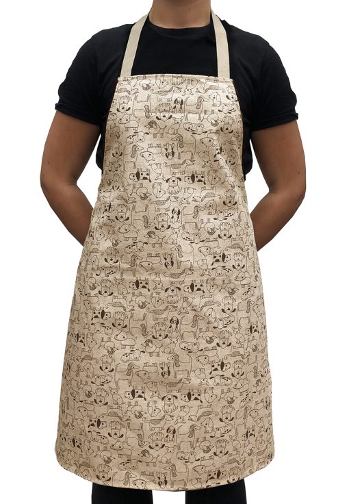 Full Length Apron Wipe Clean and Water Repellant Soft Acrylic Coated Cotton Plastic Free - Image 5