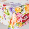 Water Colour Country Flowers Vinyl Tablecloth 137 cm (54" Wide)