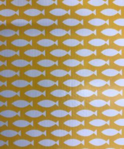 Yellow Fish Vinyl Tablecloth 137 cm (54" Wide)