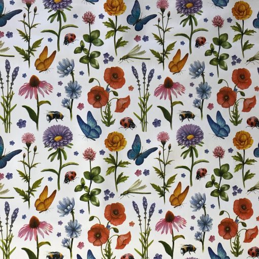 Country Flowers Vinyl Tablecloth 137 cm (54" Wide)