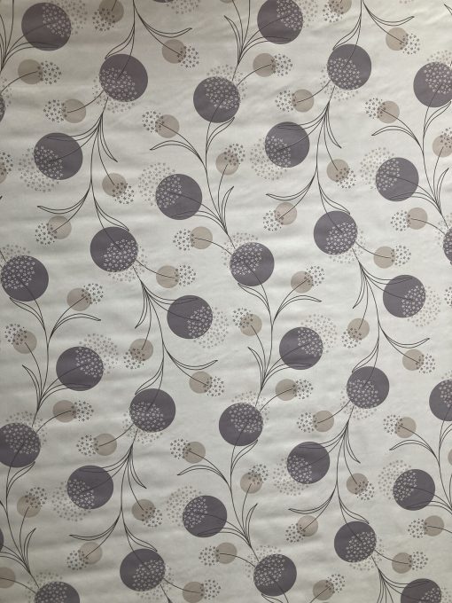 Dandelions Silver Vinyl Tablecloth 137 cm (54" Wide) - Image 3
