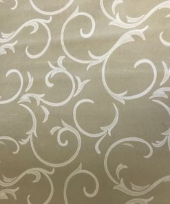 Beige Scroll Vinyl Pvc Tablecloth 137 cm (54" Wide)
