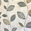 Silver Grey Leaves Vinyl Tablecloth 137cm (54" Wide)