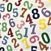 Colourful Numbers Vinyl Tablecloth 137cm (54" Wide) Sold in Half Metres