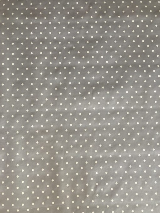 Grey Polka Dot Vinyl Tablecloth 137 cm (54" Wide) - Image 3