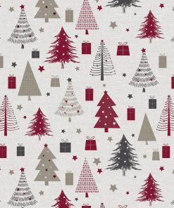 Red trees and presents