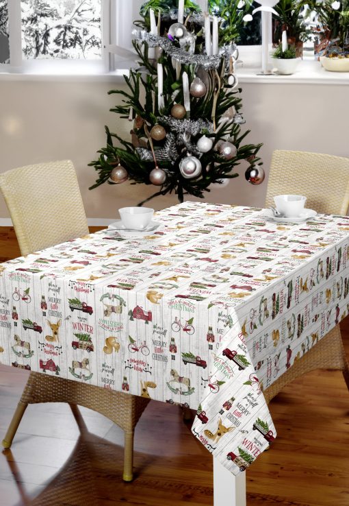 Vinyl Christmas Tablecloth