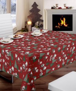 Christmas vinyl tablecloth elves