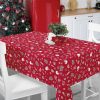 Vinyl Christmas Tablecloth Santa