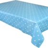 DUCK EGG POLKA DOT - Vinyl Tablecloth 137 cm (54" Wide)