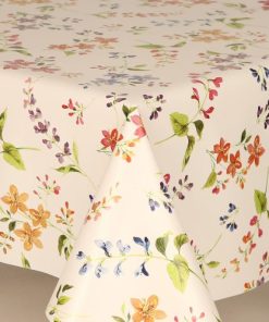 All Over Floral Sprig Vinyl Tablecloth 137 cm (54" Wide)