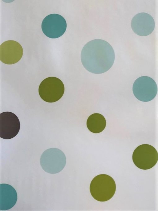 Green Spots and Dots - Vinyl Tablecloth 140 x 140 cm Square (55 x 55") - Image 2