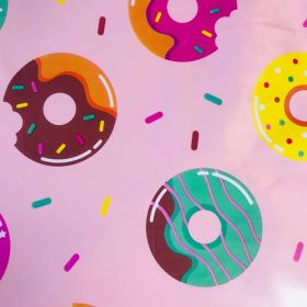 Pink Doughnuts - Vinyl Tablecloth in Square or Oblong