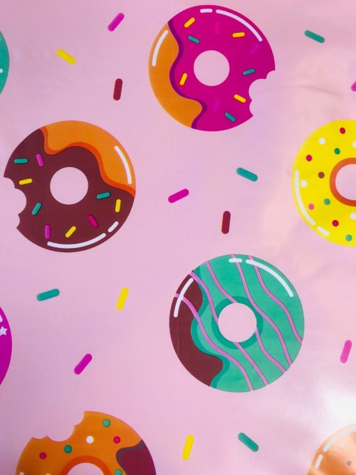 Pink Doughnuts - Vinyl Tablecloth in Square or Oblong