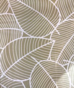Beige Fern Leaf - Oil Cloth Tablecloth in Round, Square and Oblong