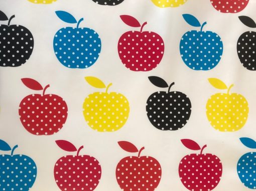 Polka Dot Apples - Vinyl Tablecloth Square or Round - Image 2