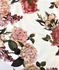 Roses on White - Vinyl Tablecloth Square or Oblong