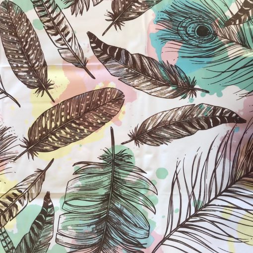 Feathers - Vinyl Tablecloth in Square, Oblong or Round