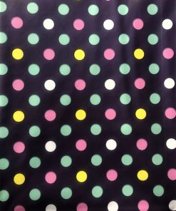 Purple Polka Dot - Vinyl Tablecloth in Square or Oblong