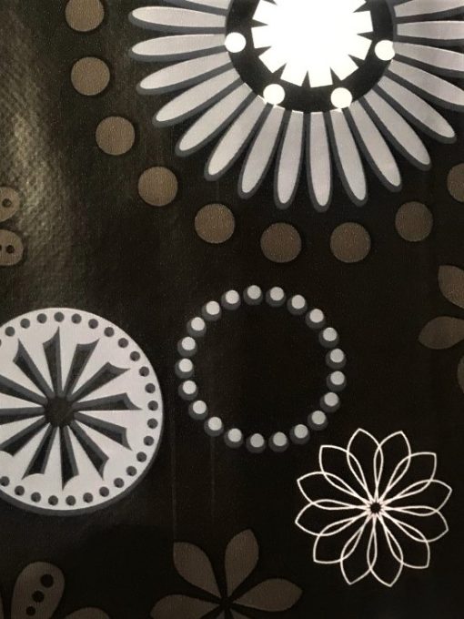 Floral Charcoal Grey - Vinyl Tablecloth Square or Oblong - Image 2
