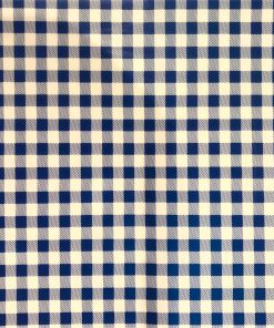 Blue Gingham Check - Vinyl Tablecloth Round, Square or Oblong