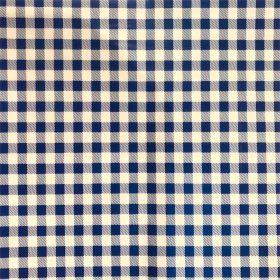 Blue Gingham Check - Vinyl Tablecloth Round, Square or Oblong