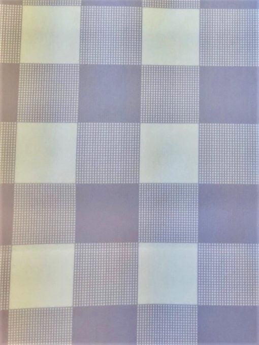 Lilac Gingham Large Check - Vinyl Tablecloth 140 x 240 cm Oblong (55 x 94") - Image 2