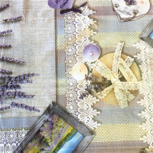 Country Lavender - Vinyl Tablecloth 140 x 140 cm Square (55 x 55") - Image 3